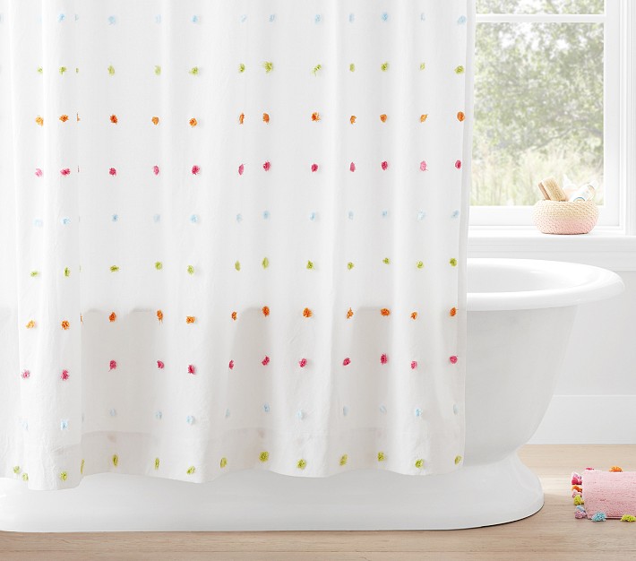 Tufted Dot Shower Curtain