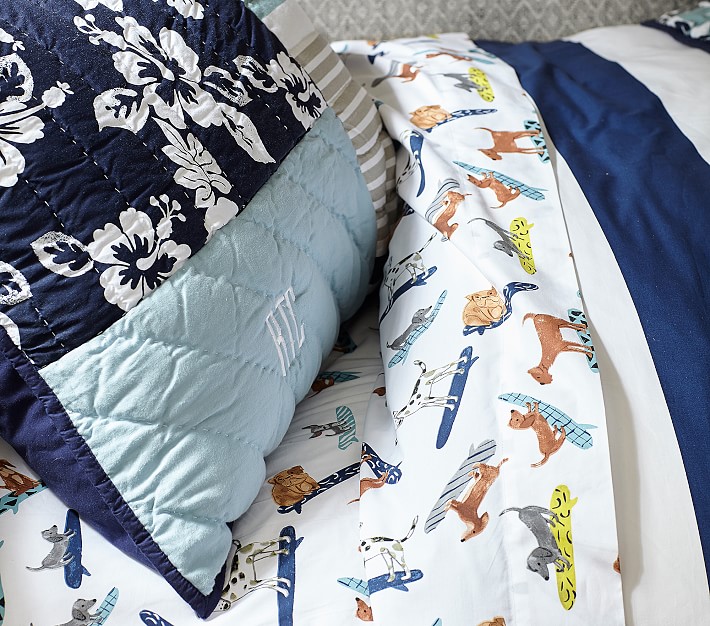 Surf Dogs Sheet Set &amp; Pillowcases