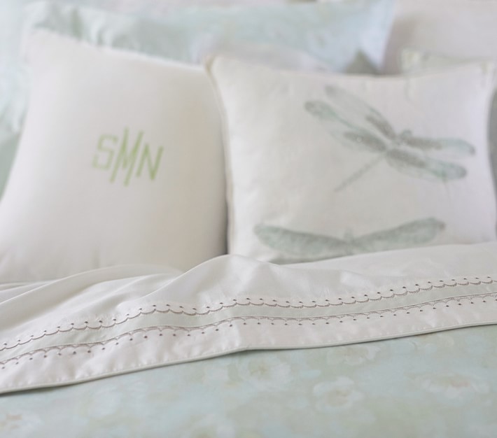Monique Lhuillier Garden Cuff Sateen Sheet Set &amp; Pillowcases