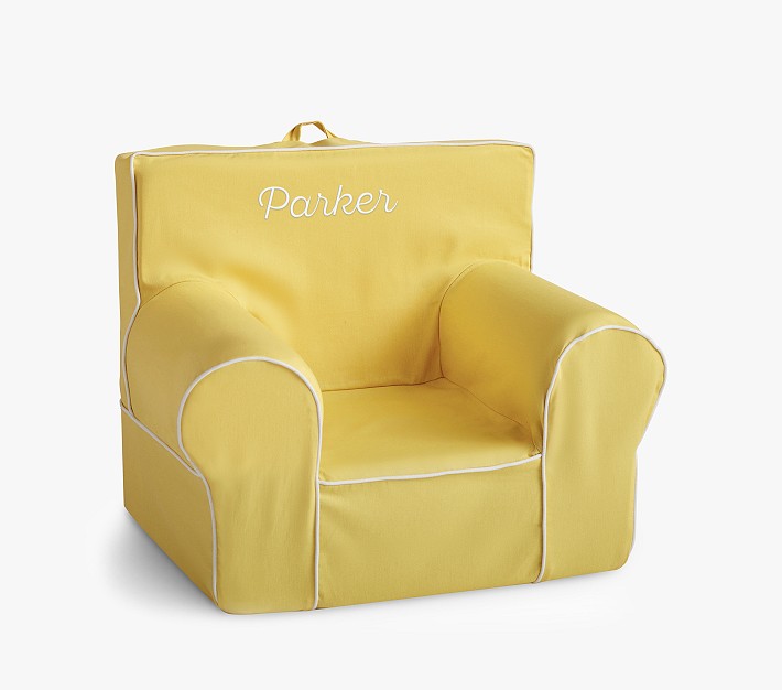 Kids Anywhere Chair&#174;, Yellow with White Piping