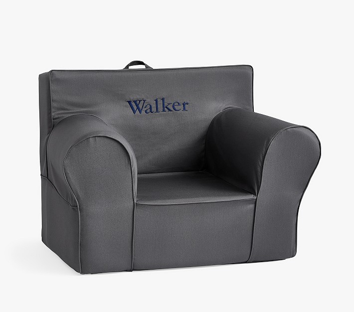 Oversized Anywhere Chair&#174;, Charcoal Twill Slipcover Only