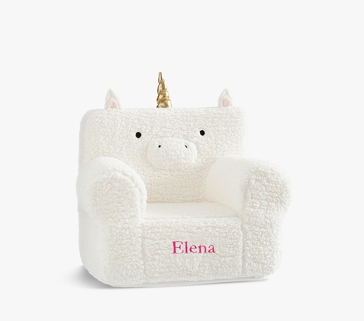 My First Anywhere Chair&#174;, Ivory Sherpa Unicorn