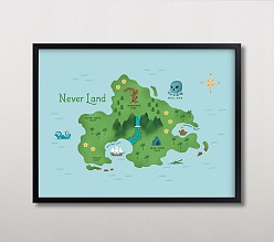 Minted® Disney Neverland Map Wall Art by Renee Christensen