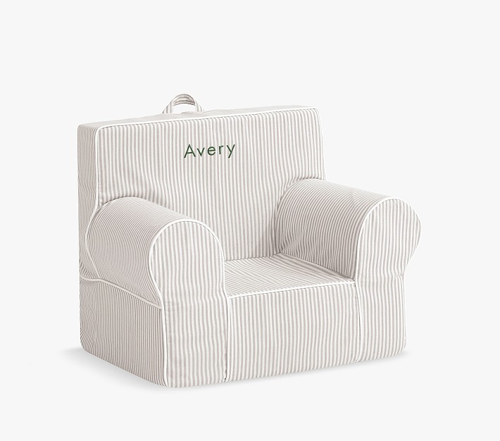 Kids Anywhere Chair&#174;, Oatmeal Oxford Stripe Slipcover Only