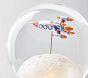 Light-Up Rocketship Snow Globe