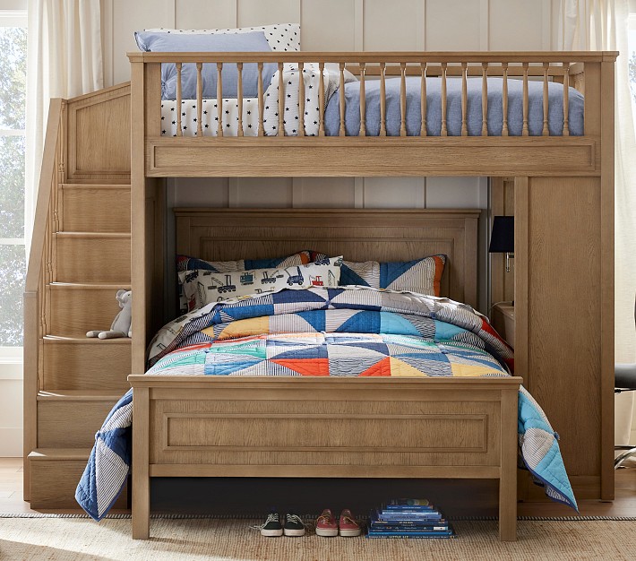 Fillmore Stair Loft Bed &#38; Lower Bed Set