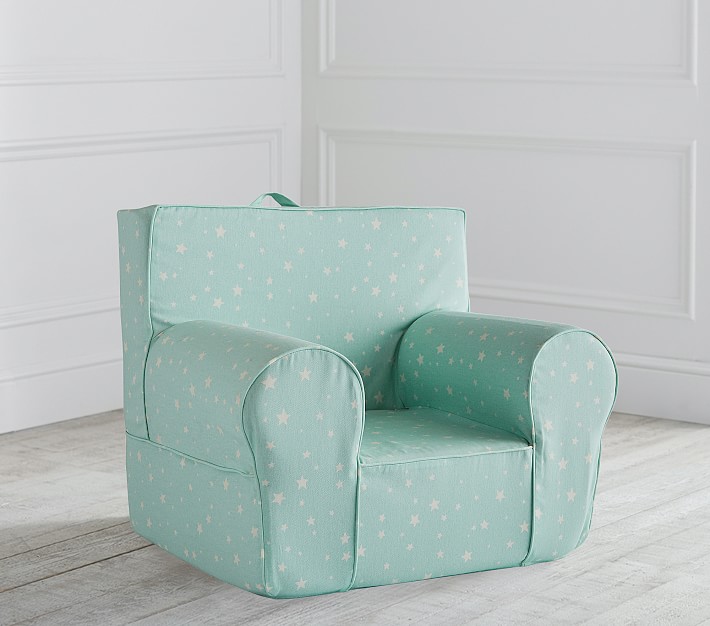 Kids Anywhere Chair&#174;, Aqua Glow-in-the-Dark Scattered Stars Slipcover Only