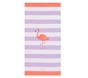 Flamingo Stripe Kid Beach Towel