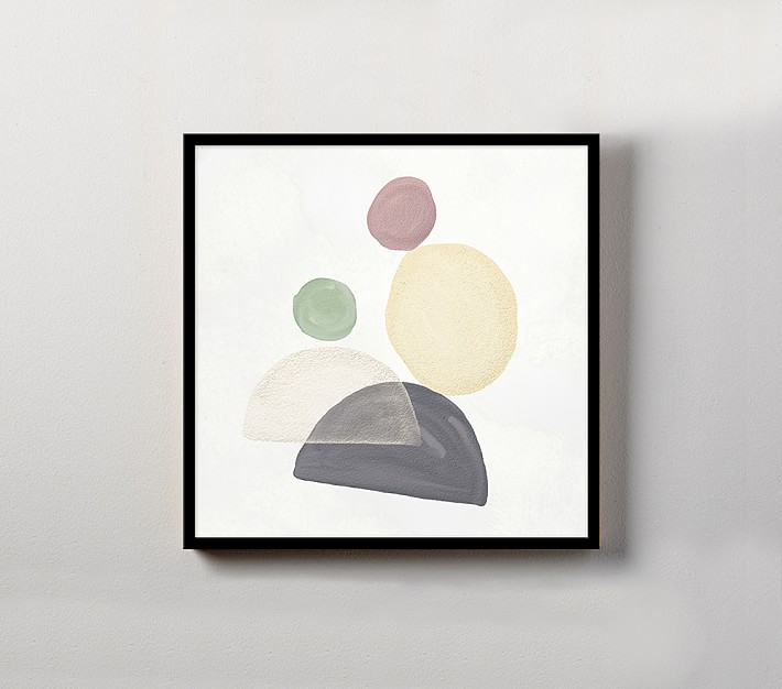 Abstract Pastel Shapes II Framed Art