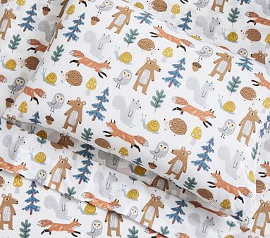 Wes Woodland Organic Sheet Set & Pillowcases | Pottery Barn Kids