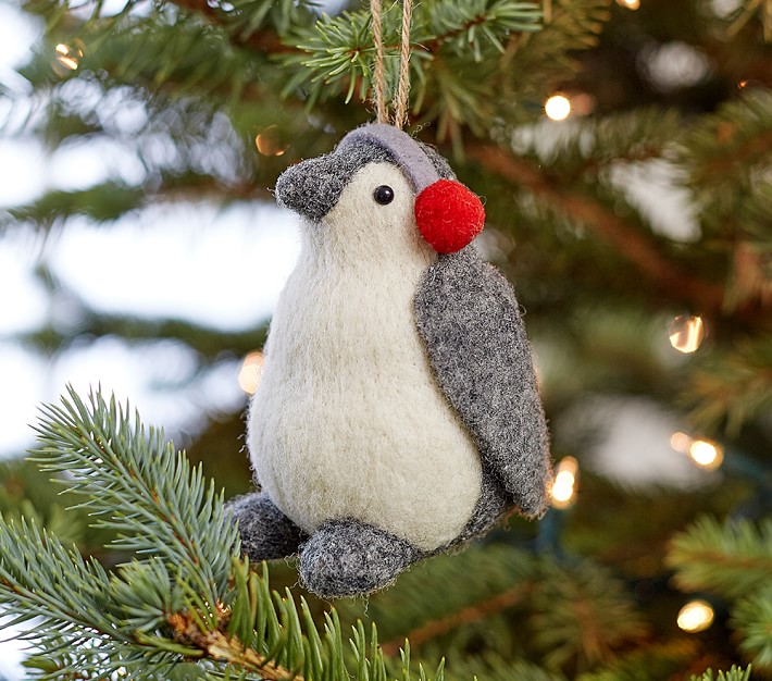 Plush Penguin Ornament