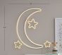 Moon And Stars Lit LED Decor