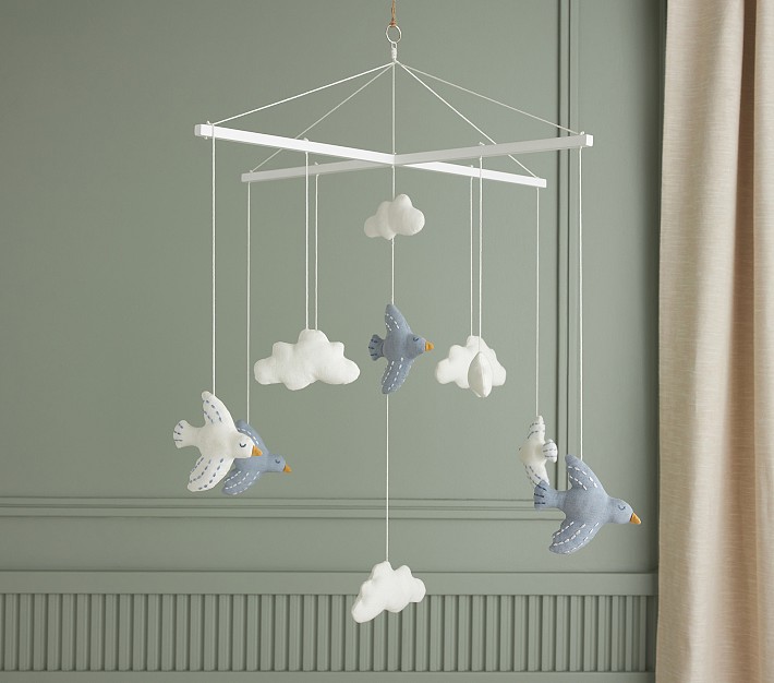 Linen Birds Mobile