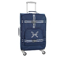 Mackenzie Navy Trim Solid Spinner Luggage