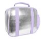 Mackenzie Silver Metallic Hearts Lunch Boxes