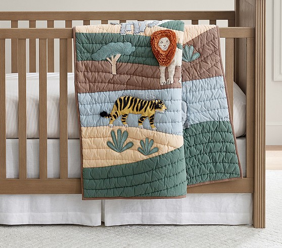 Pottery Barn Kids Quilt Comforter Blanket purchases At the Zoo Animal Twin Quilted Bedding