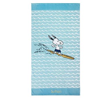 Peanuts® Snoopy® Surf Kid Beach Towel | Pottery Barn Kids