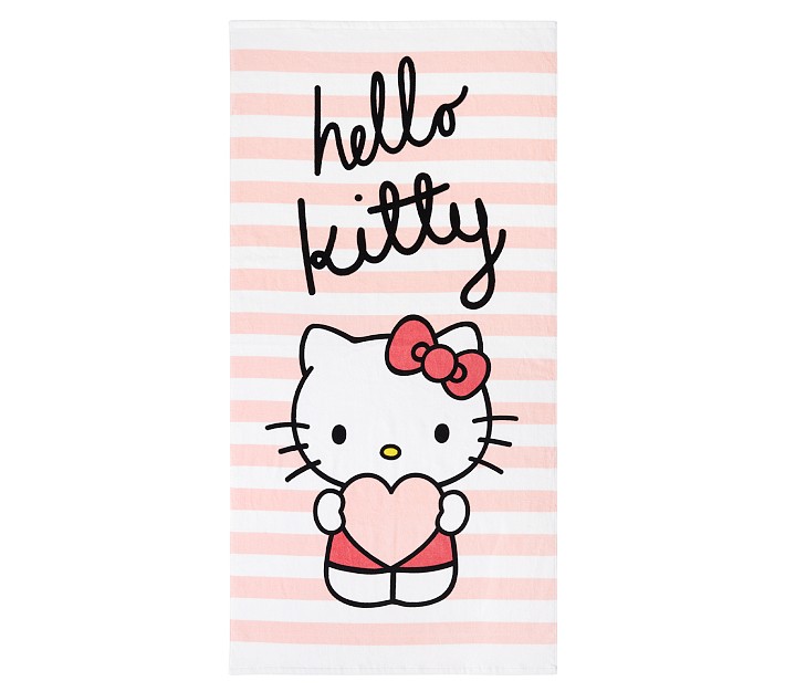 Jay Franco Hello Kitty Beach Towel - Coming Up Daisies Design, 27x54 Inches, Turquoise Blue With Pink Flowers - View #11