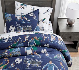 Vintage Soccer Comforter Shams Pottery Barn Kids