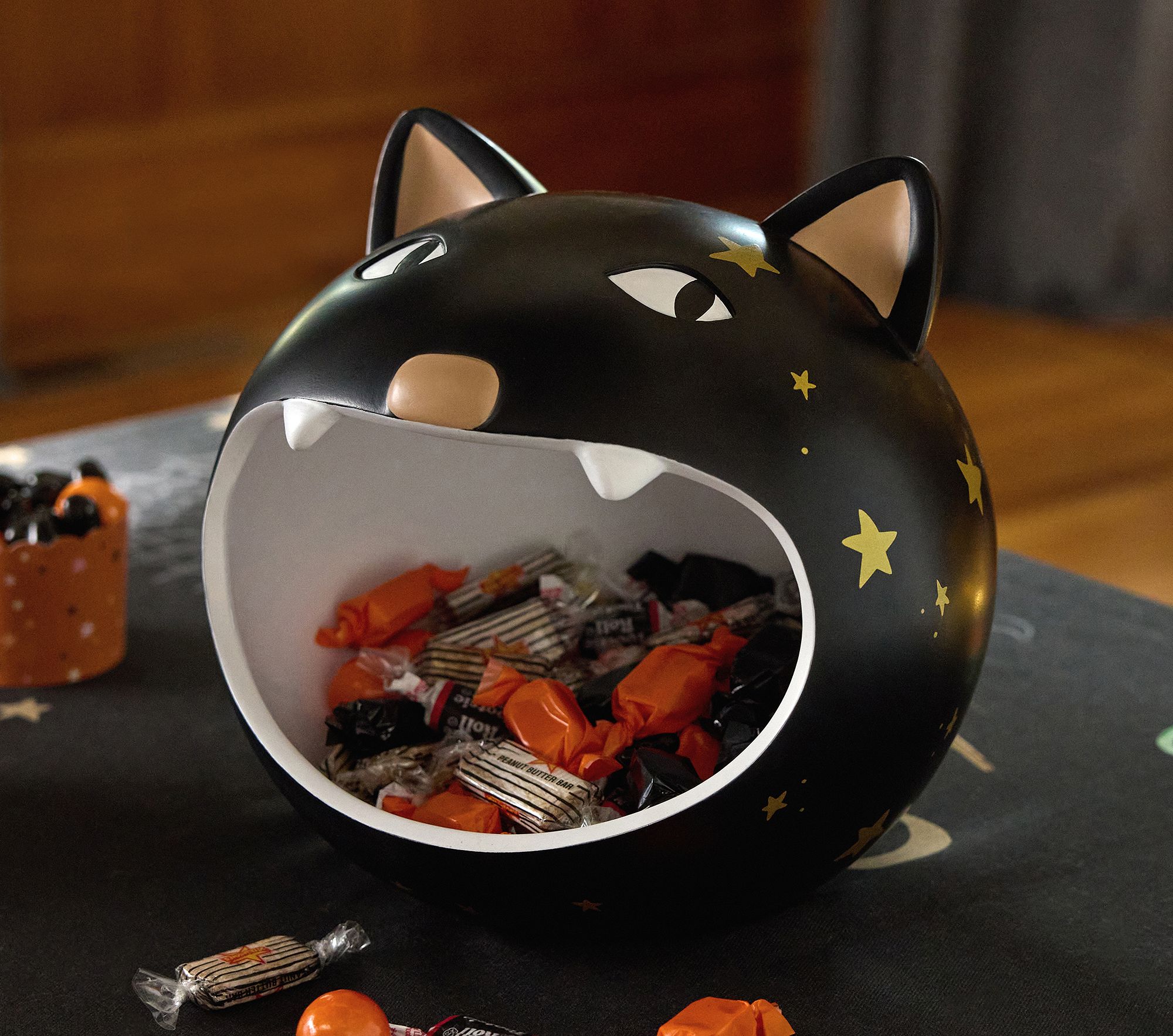 Alt image 1 for Rifle Paper Co. Black Cat Halloween Resin Candy Bowl