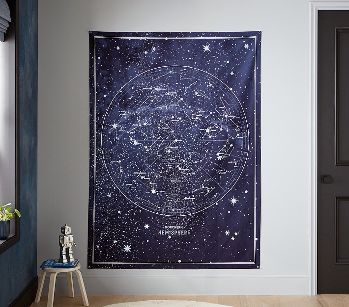 Glow in the Dark Space Tapestry Pottery Barn Kids