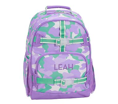 Mackenzie Lavender Sporty Camo Reflective Backpacks | Pottery Barn Kids