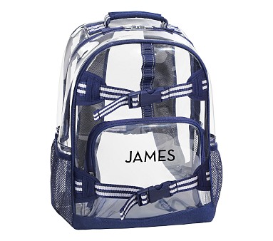 Navy Clear TPU Large Mackenzie RPET Backpack