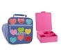 Mackenzie Rainbow Glitter Hearts Lunch &amp; Bento Bundle, Set of 2