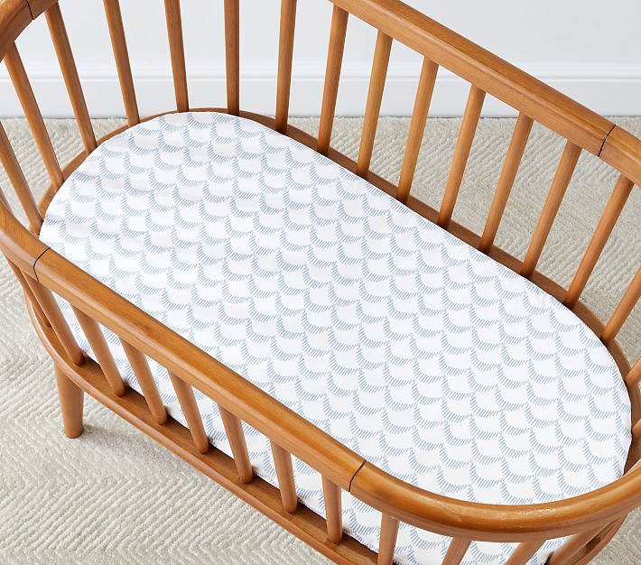 Scallop Geo Bassinet Pad Cover