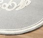 Cursive Monogram Round Rug