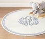 Cursive Monogram Round Rug