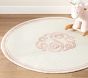 Cursive Monogram Round Rug