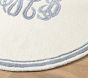 Cursive Monogram Round Rug