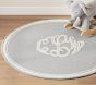 Cursive Monogram Round Rug