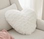 Cloud Faux Fur Heart Pillow