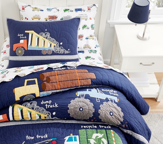 Busy Trucks Quilt & Shams