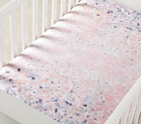 Monique Lhuillier Cherry Blossom Organic Crib Fitted Sheet Pottery Barn Kids