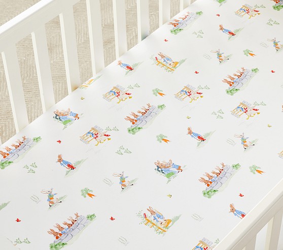 Peter Rabbit Organic Crib Fitted Sheet Pottery Barn Kids