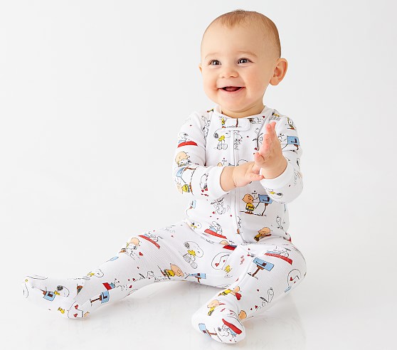 Peanuts® Hearts Nursery Pajama | Pottery Barn Kids