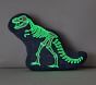 Glow-in-the-Dark Dino Bones Shaped Pillow