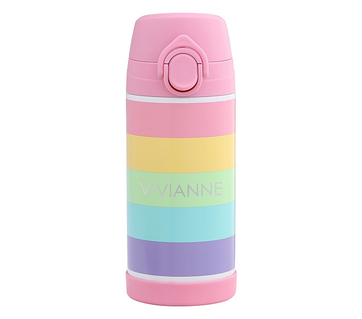 Mackenzie Pastel Multi Stripe Water Bottle