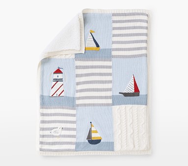 Nautical baby blanket sale