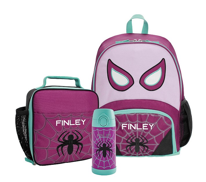 Marvel s Ghost Spider Critter RPET Backpack Bundle Large Backpack Classic Lunch 12oz. Water