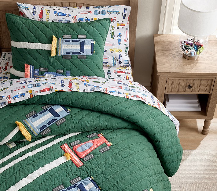 Remy Race Car Quilt & Shams Pottery Barn Kids