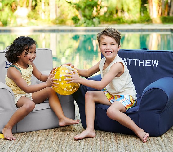 Outdoor Navy Anywhere Chair Slipcover | Pottery Barn Kids
