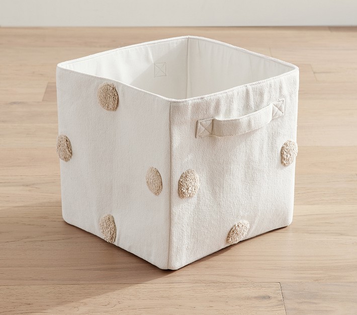 Embroidered Dot Storage Bin