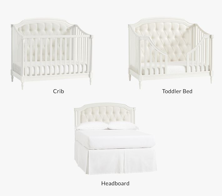 Baby crib with upholstered headboard hotsell