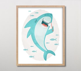 Minted® Great White Teeth Wall Art by Susan Asbill | Pottery Barn Kids