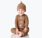 Heirloom Gingerbread Organic Cotton Baby Pajama &amp; Hat Set