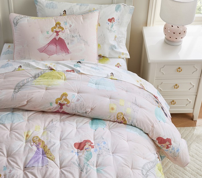 Disney Princess Organic Castle Sheet Set Standard Pillow Case White